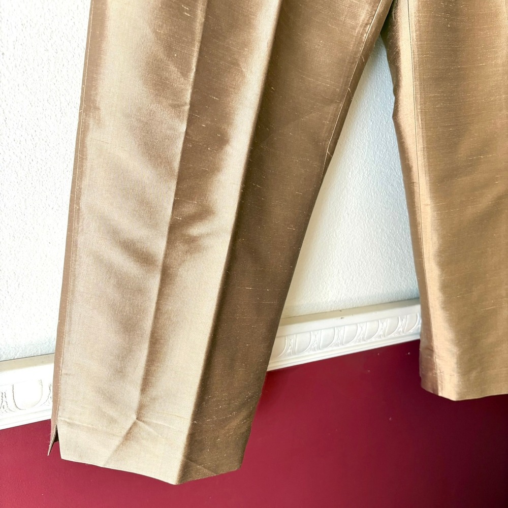 New Coldwater Creek 100% Silk Dupioni Ankle Pants Size 18W Lined NWT Chic Dressy - Picture 4 of 9